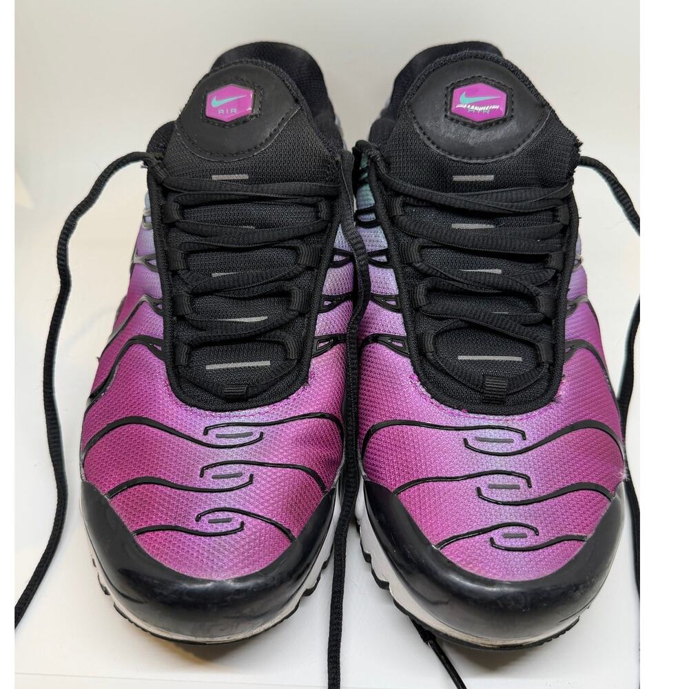 NIKE Air Max Plus Men's Black Purple Shoes CD0609-300 Size 6Y